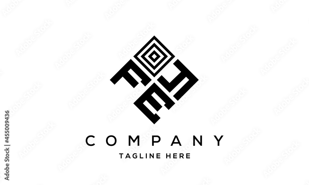 creative square FYE three latter logo vector creative square FYE three latter logo vector
