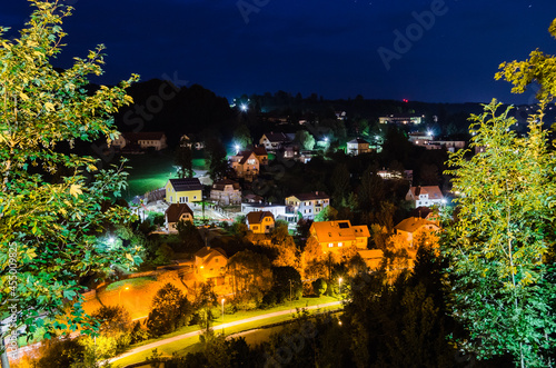 Night cityscape in Graz, Austria
