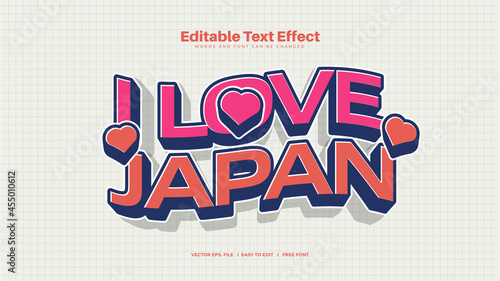 I Love Japan Text Effect