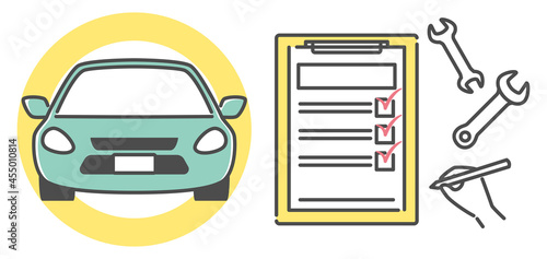 simple illustration of vehicle inspection