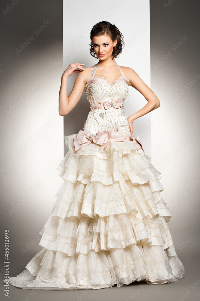The beautiful young woman in a wedding dress The beautiful young woman in a wedding dress