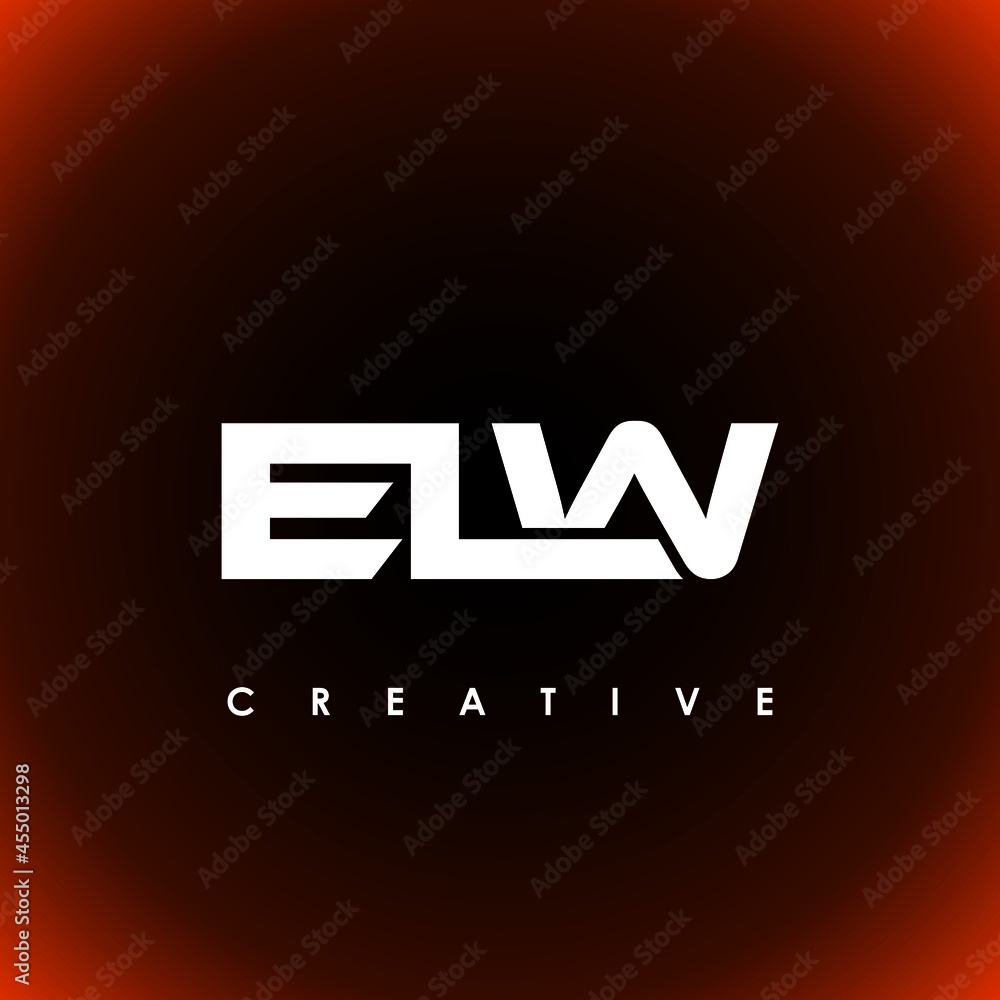 ELW Letter Initial Logo Design Template Vector Illustration Stock ...
