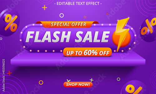 Flash sale horizontal banner background