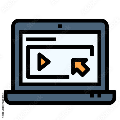 online courses line icon