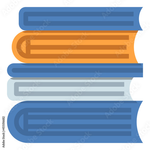 textbooks flat icon