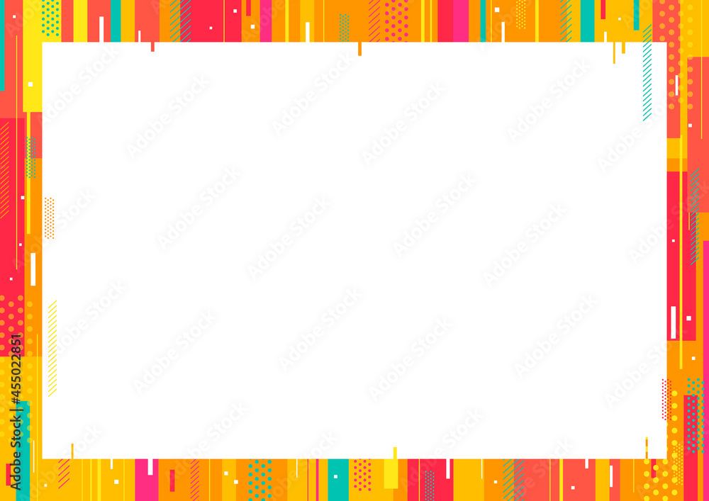 Fototapeta premium ポップなサイバーフレーム オレンジ