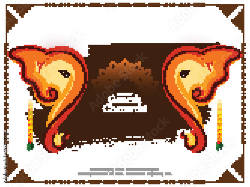 Decorative Happy Ganesh Chaturthi traditional Hindu festival background
