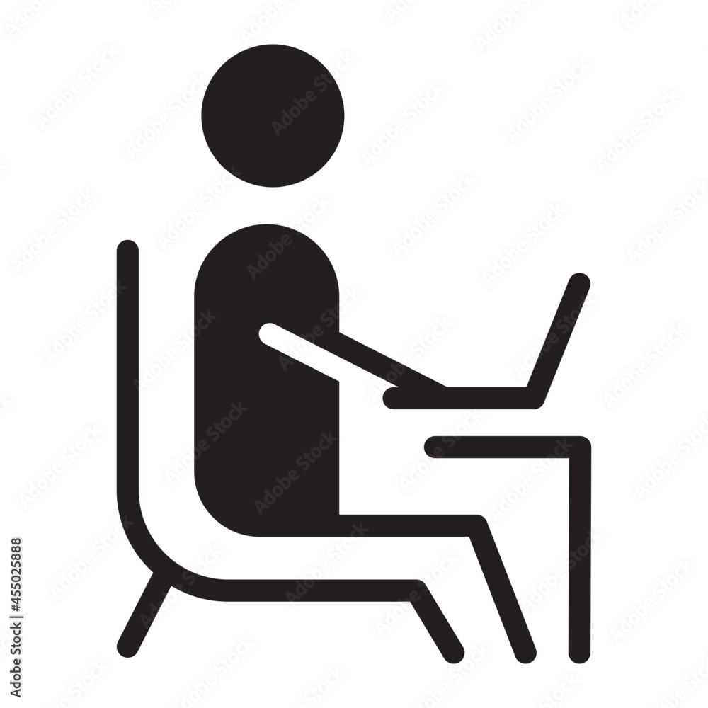 Working At Home glyph icon Working At Home glyph icon