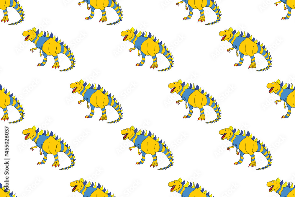 Fototapeta premium pattern with interesting doodles on colorfil background. Pano. Raster illustration.