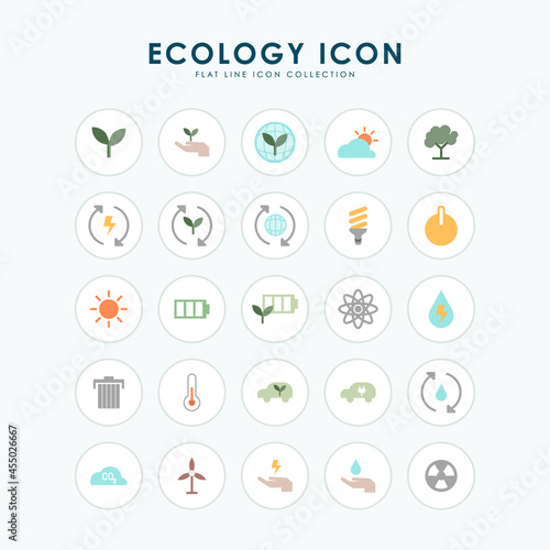 Ecology color flat icon