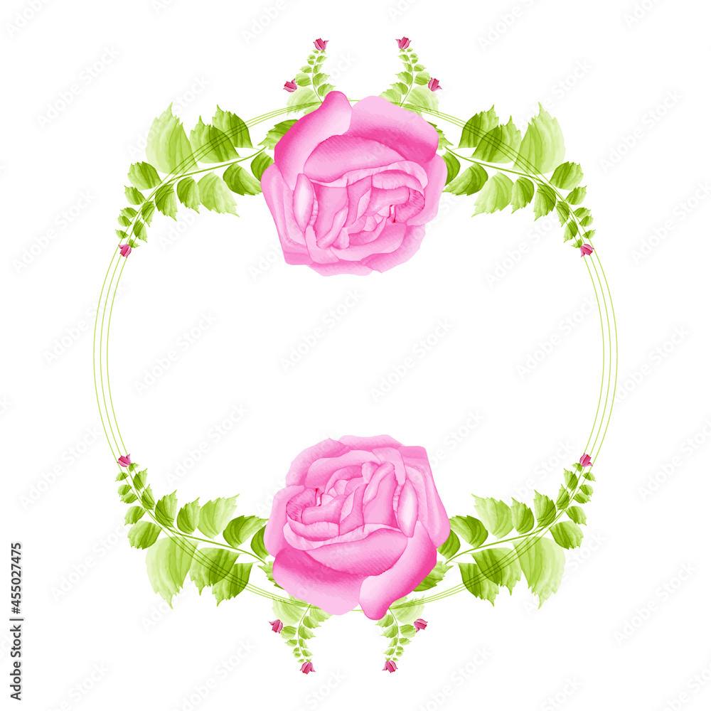 Watercolour floral frame with flowers Premium Vector leaves, watercolor ...