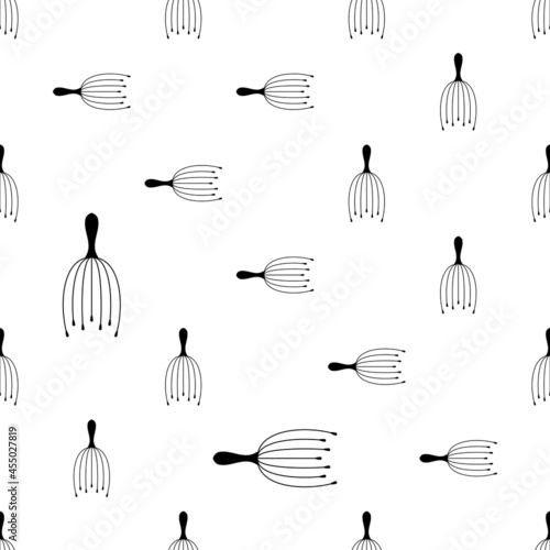 Head Massager Icon Seamless Pattern M_2109002