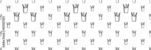 Pen Holder Icon Seamless Pattern M_2109001