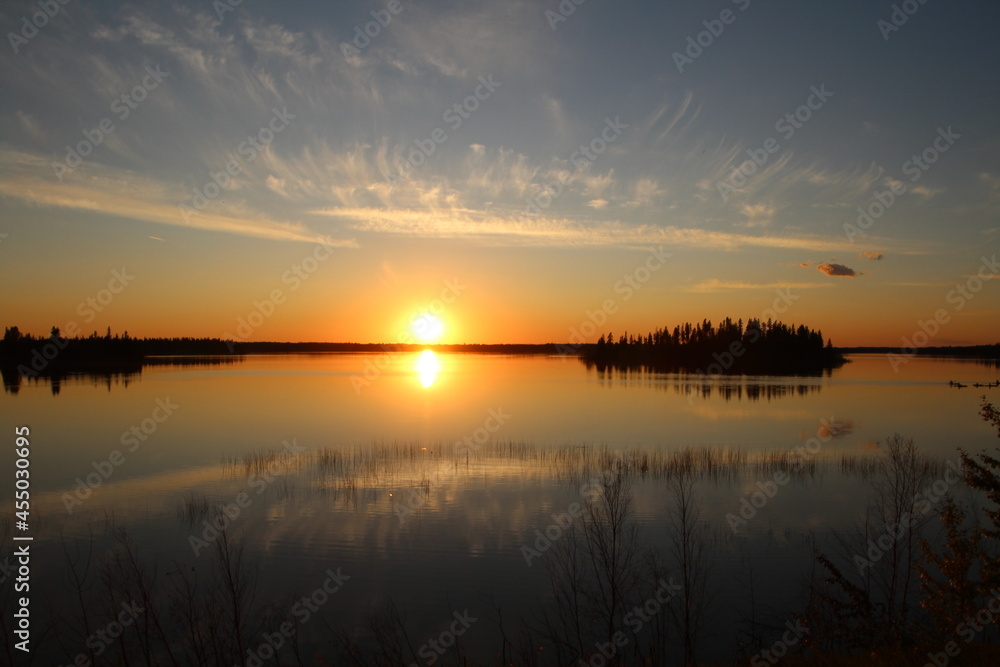 Late Summer Sunset, Elk Island National Park, Alberta