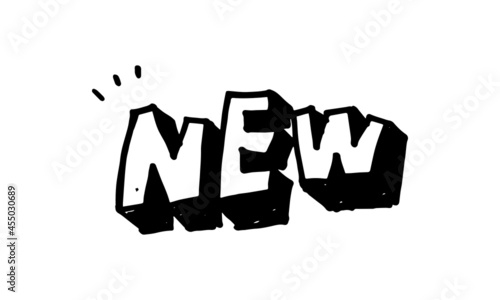 a hand drawn icon of social media stickers, new letter. simple doodle icon illustration in vector for decorating any design.