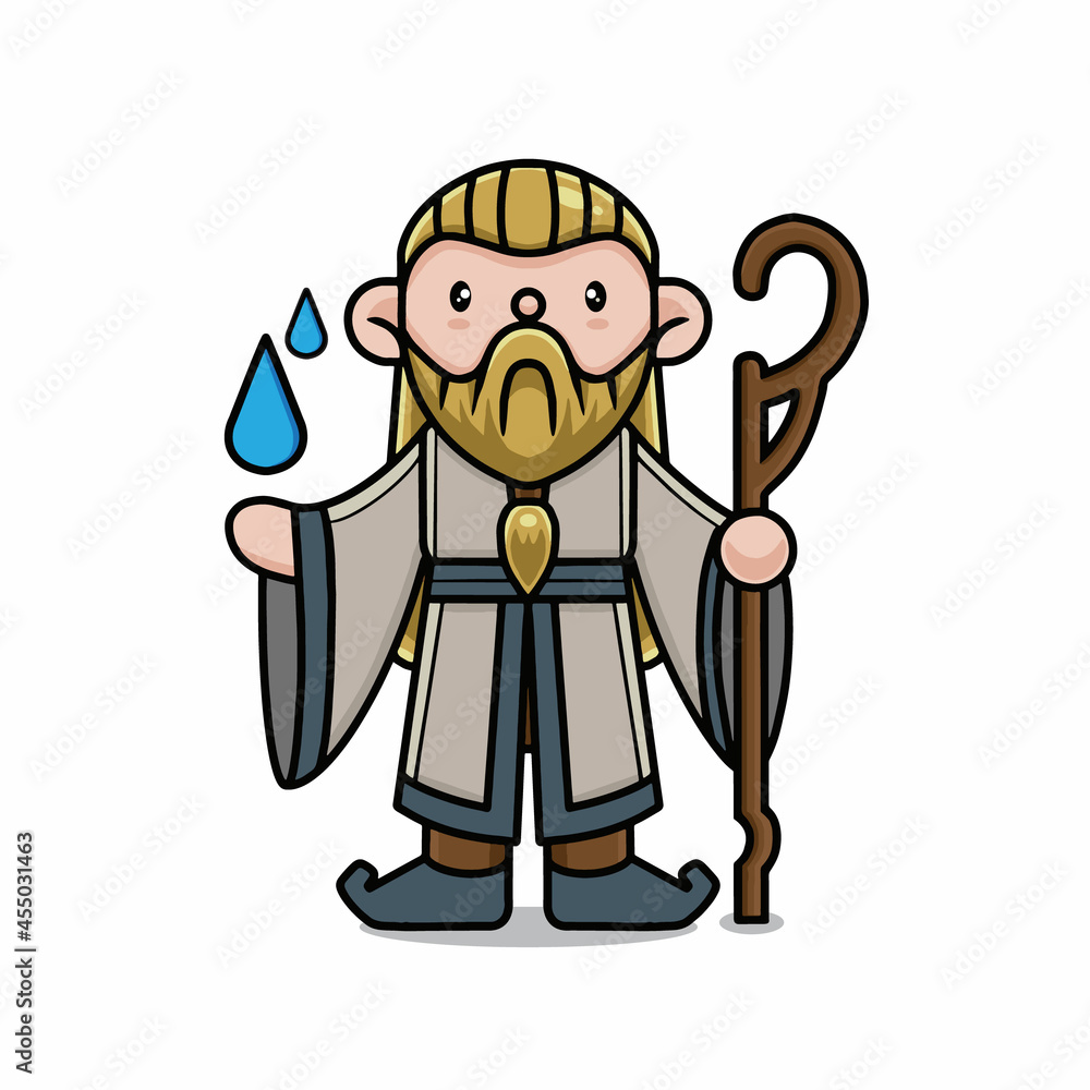 Fototapeta premium cute wizard vector