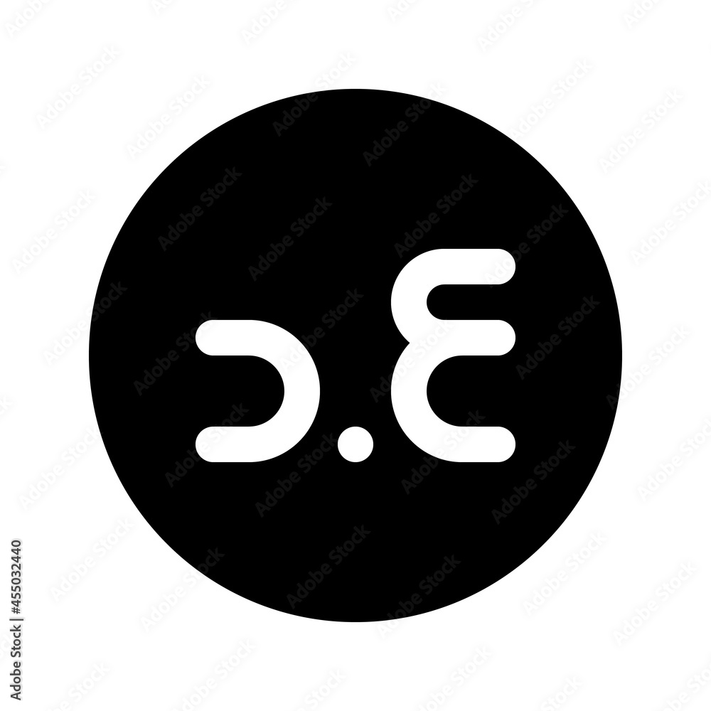 Illustration vector graphic icon of Iraq Dinar currency. Solid Style Icon. Vector illustration isolated on white background. Perfect for website or application design. Illustration vector graphic icon of Iraq Dinar currency. Solid Style Icon. Vector illustration isolated on white background. Perfect for website or application design.