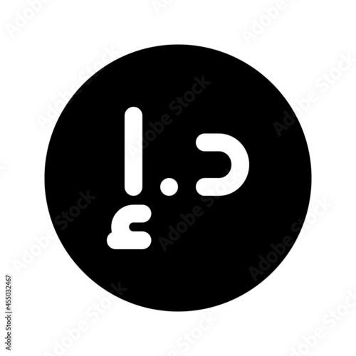 Illustration vector graphic icon of UAE Dinar currency. Solid Style Icon. Vector illustration isolated on white background. Perfect for website or application design.