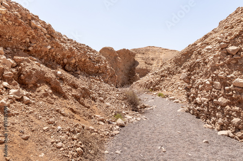 Fantastically beautiful landscape in a nature reserve near Eilat city - Red Canyon, in southern Israel