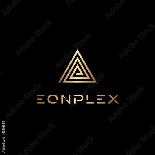 triangle abstract logo forming a round or maze