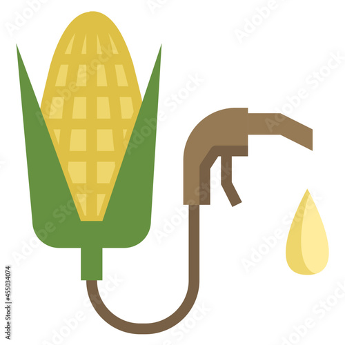 corn energy flat icon