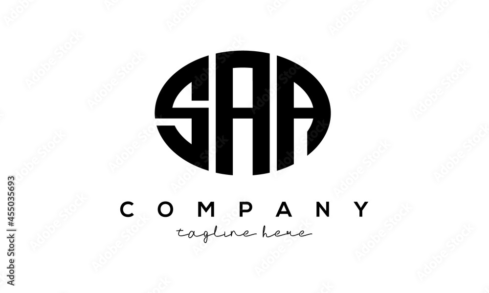 SAA three Letters creative circle logo design SAA three Letters creative circle logo design