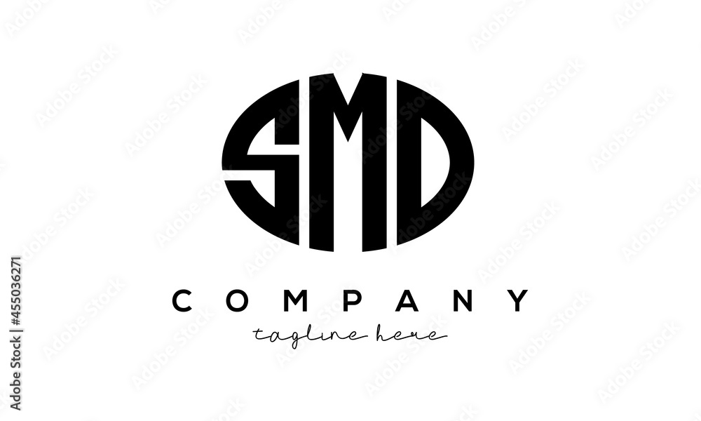 SMD three Letters creative circle logo design	