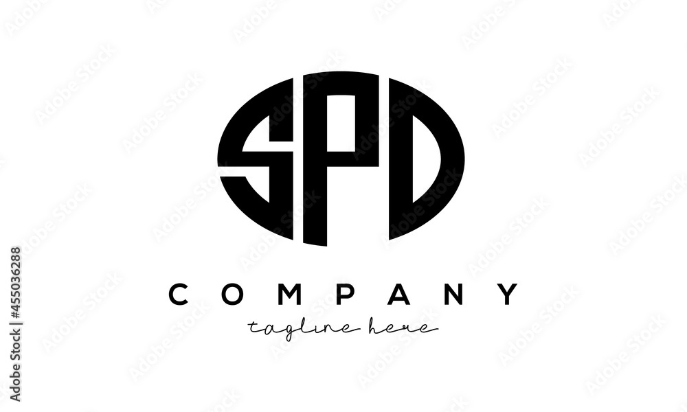 SPD three Letters creative circle logo design SPD three Letters creative circle logo design