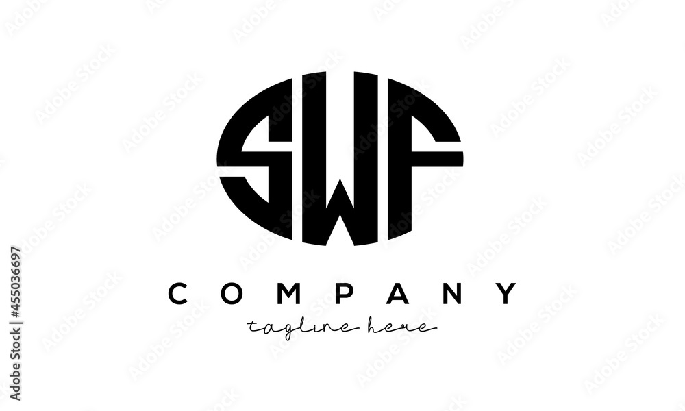 SWF three Letters creative circle logo design