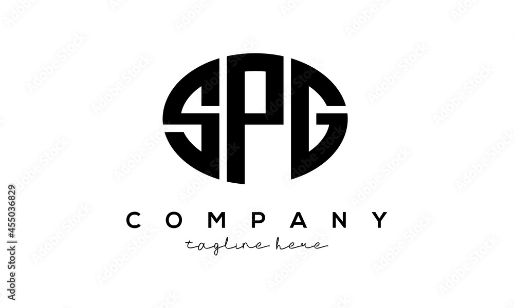 SPG three Letters creative circle logo design SPG three Letters creative circle logo design