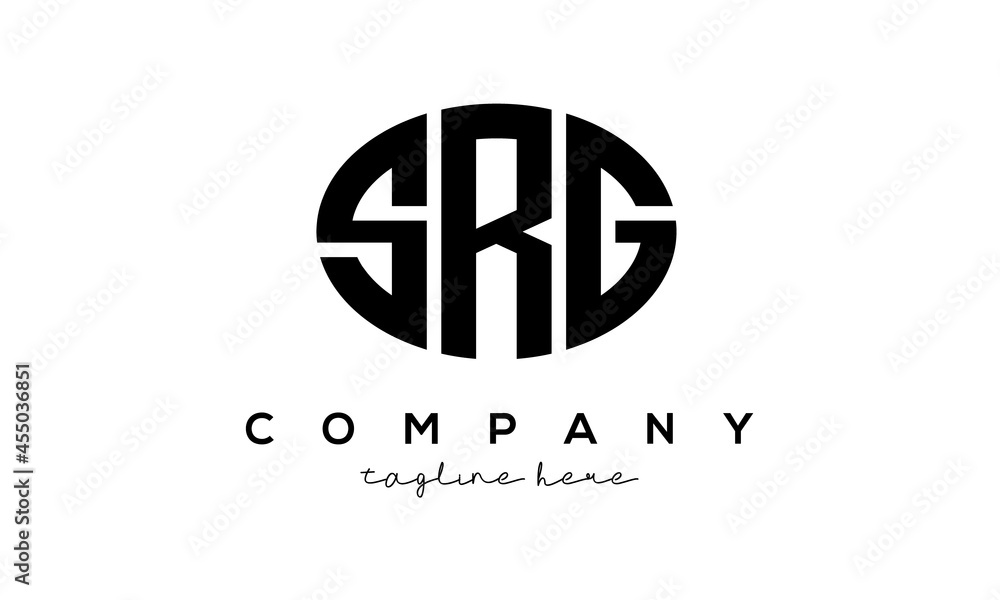 SRG three Letters creative circle logo design