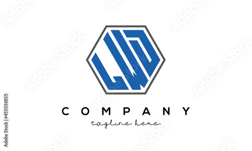 letters LWD creative polygon logo victor template	 photo