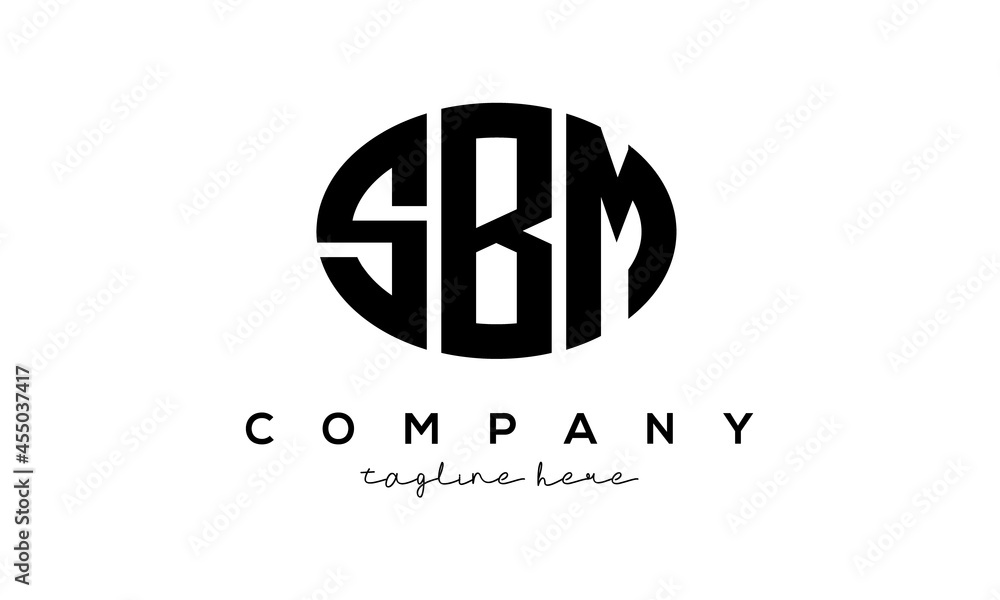 SBM three Letters creative circle logo design