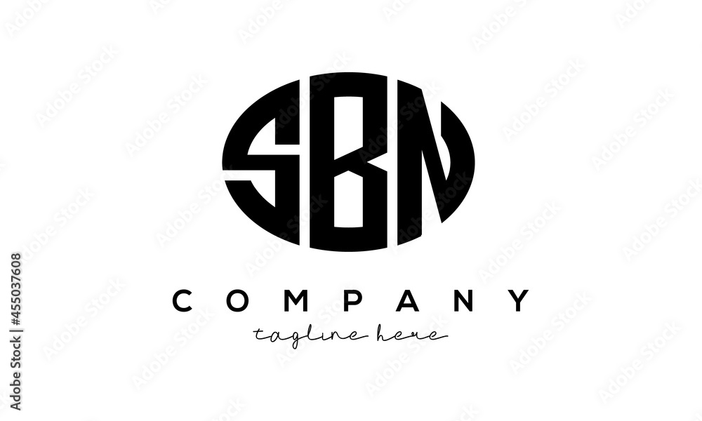 SBN three Letters creative circle logo design