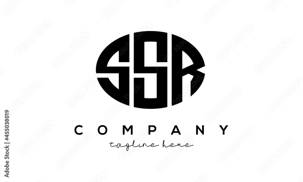 SSR three Letters creative circle logo design SSR three Letters creative circle logo design