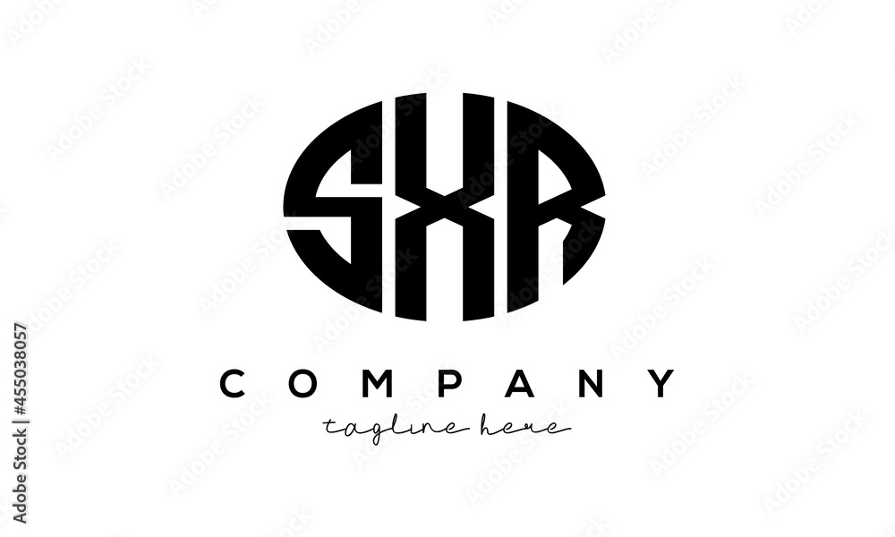 SXR three Letters creative circle logo design SXR three Letters creative circle logo design