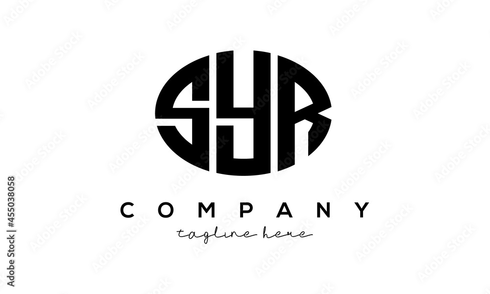 SYR three Letters creative circle logo design SYR three Letters creative circle logo design