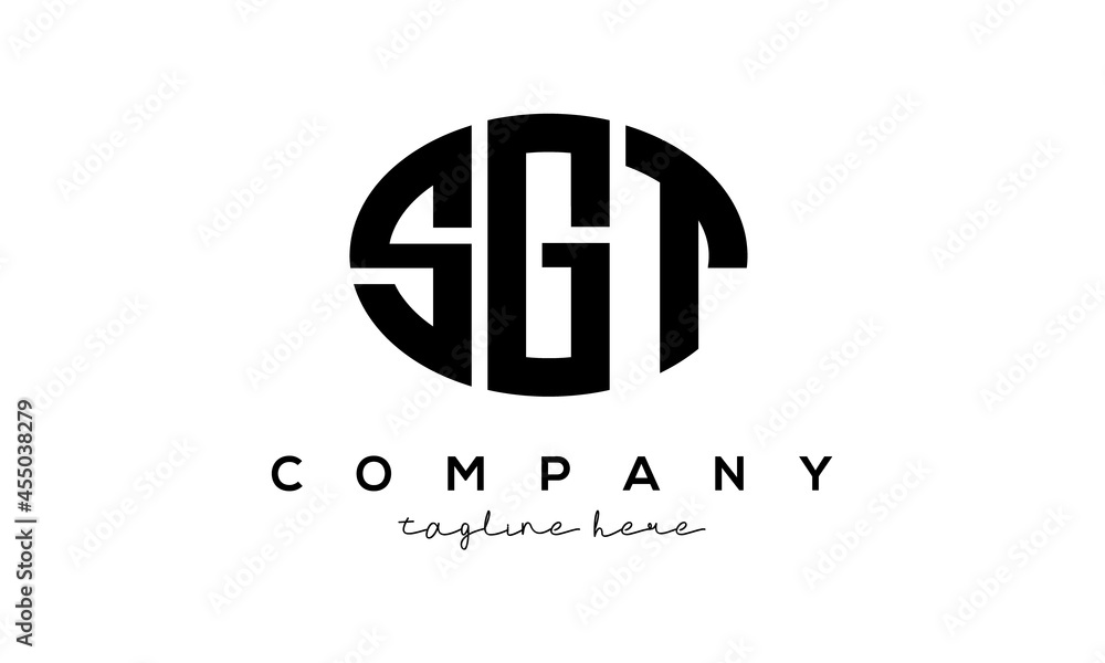 SGT three Letters creative circle logo design SGT three Letters creative circle logo design