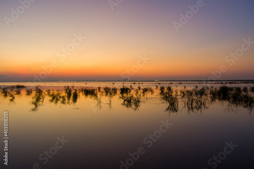 sunset on the bay