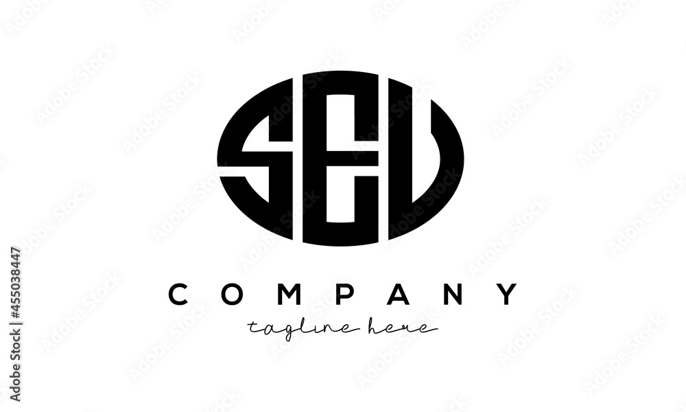 SEU three Letters creative circle logo design	