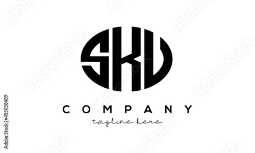 SKU three Letters creative circle logo design 