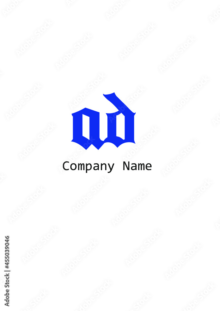 AD, DA, A, D abstract logo letters monograms. AD, DA, A, D abstract logo letters monograms.