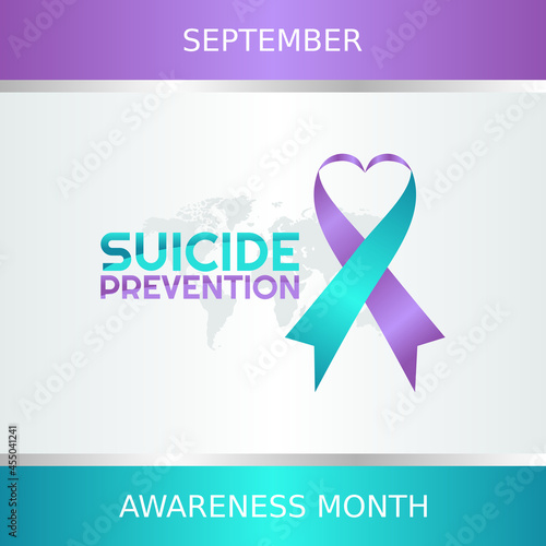 Vector graphic of suicide prevention awareness month good for suicide prevention awareness month celebration. flat design. flyer design.flat illustration.