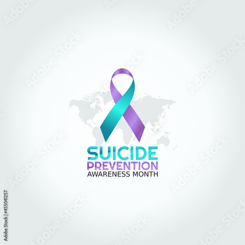 Vector graphic of suicide prevention awareness month good for suicide prevention awareness month celebration. flat design. flyer design.flat illustration.