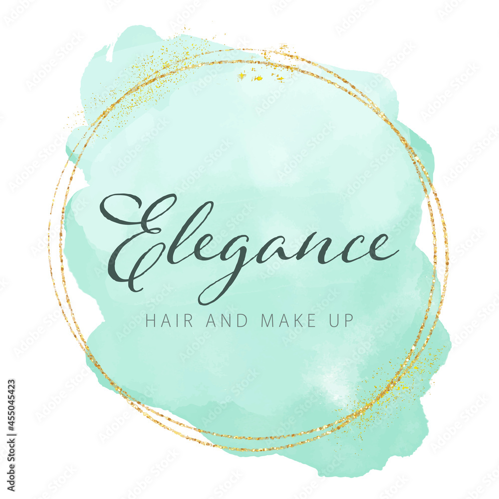 Fotografie Elegant watercolour logo design