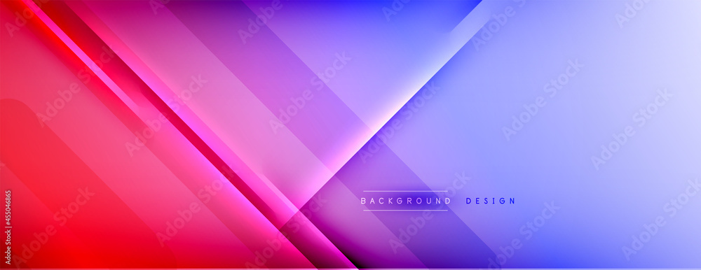 Abstract background - lines composition created with lights and shadows. Technology or business digital template. Trendy simple fluid color gradient abstract background with dynamic