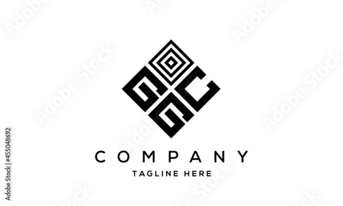 GCG square three latter logo vector