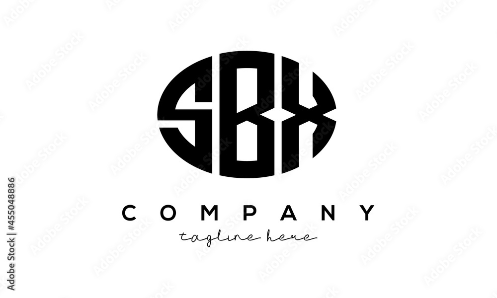 SBX three Letters creative circle logo design SBX three Letters creative circle logo design