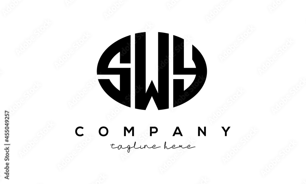 SWY three Letters creative circle logo design SWY three Letters creative circle logo design