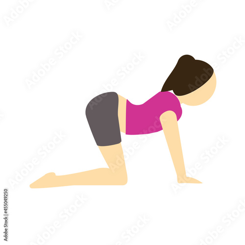 yoga pose flat icon photo